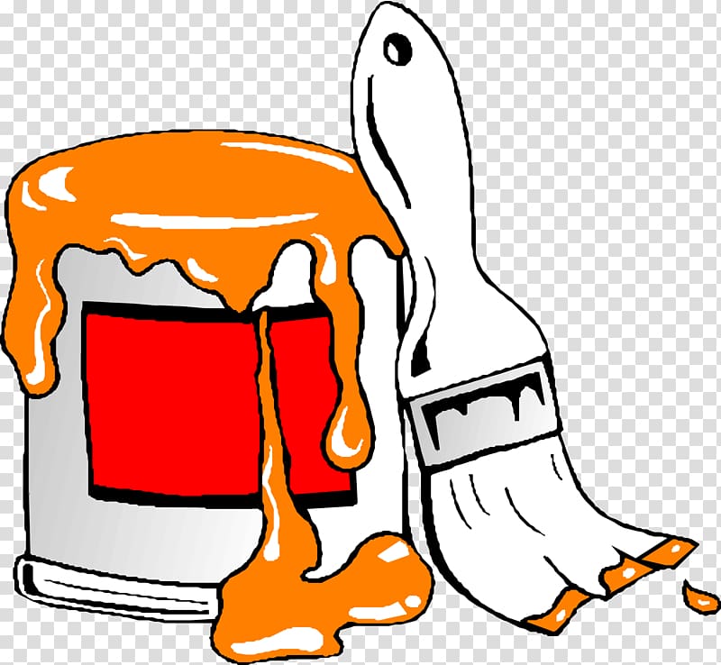 Painting Cartoon Paintbrush , Bucket brush transparent background PNG clipart
