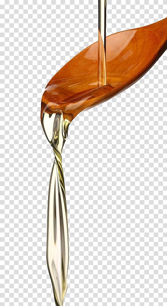 liquid pouring on brown wooden spoon, Argan oil Soap Refining Olive oil, Spoon transparent background PNG clipart