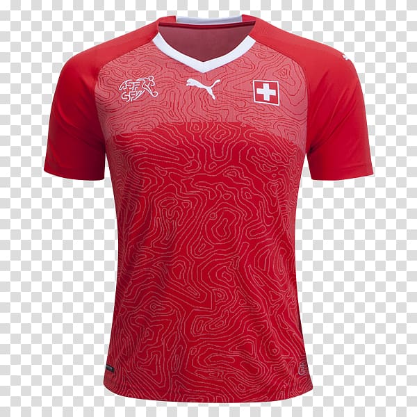 2018 World Cup Switzerland national football team T-shirt Jersey, Switzerland transparent background PNG clipart