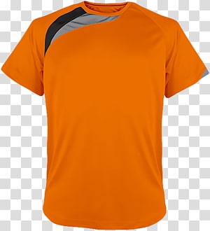 T-shirt Orange Sportswear Clothing, T-shirt transparent background PNG clipart thumbnail