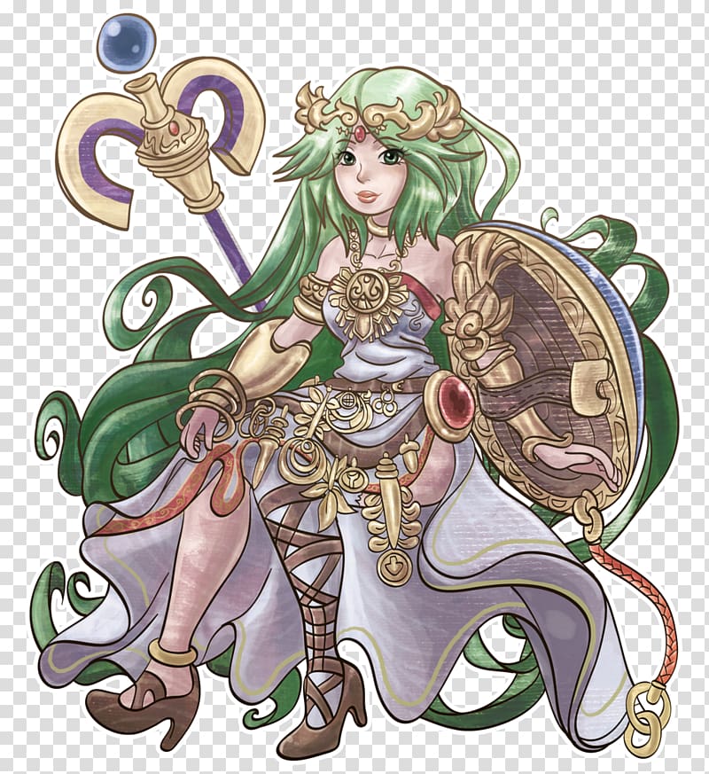 Kid Icarus: Uprising Super Smash Bros. for Nintendo 3DS and Wii U Video game Palutena, painting women transparent background PNG clipart