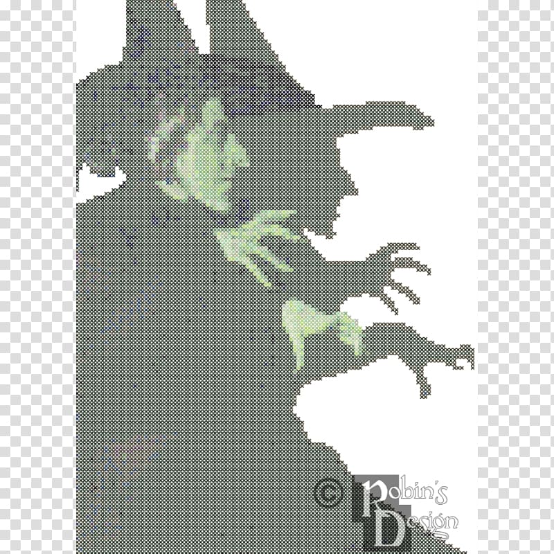 Wicked Witch of the West The Wizard of Oz Glinda Dorothy Gale Scarecrow, cross stitch transparent background PNG clipart