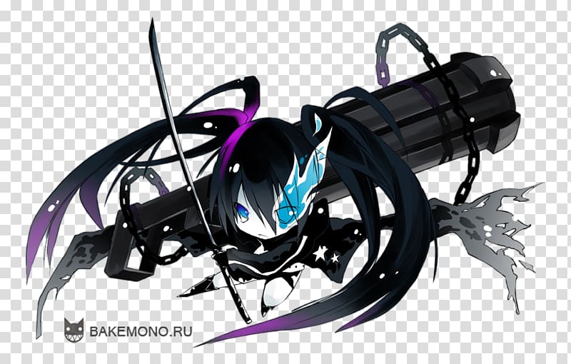 Black Rock Shooter Erza Scarlet Anime Desktop , Anime transparent background PNG clipart