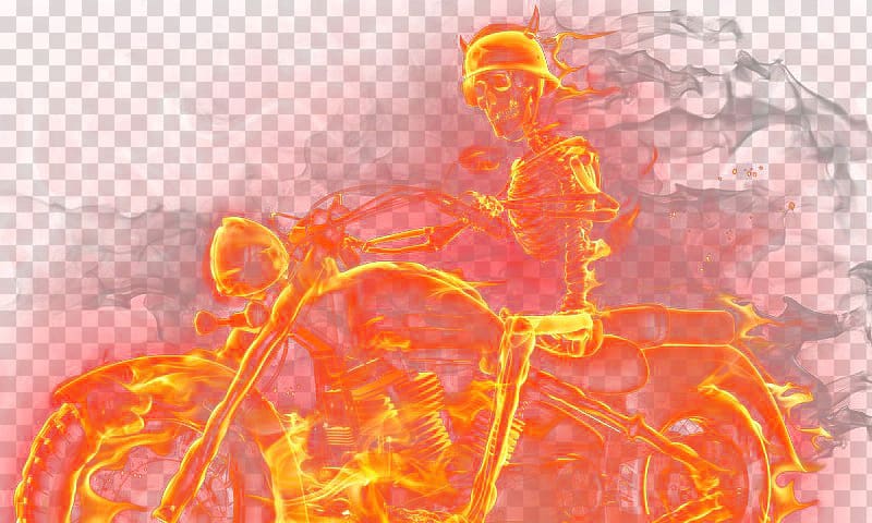 Light Flame Fire Skull, Golden flame skull skull man transparent background PNG clipart