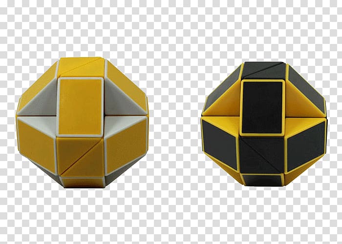 Rubiks Cube Gratis Rubiks Snake, Kathrine Cube Cube shaped yellow and white yellow and black transparent background PNG clipart