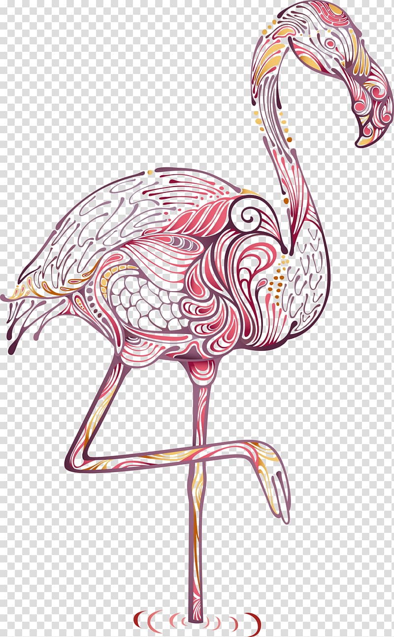 Drawing , flamingo transparent background PNG clipart