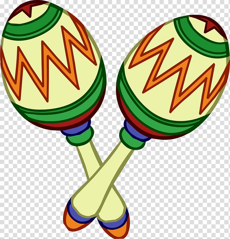 yellow-green-and-red maracas, Mexican cuisine Maraca Mexicans , mexico transparent background PNG clipart