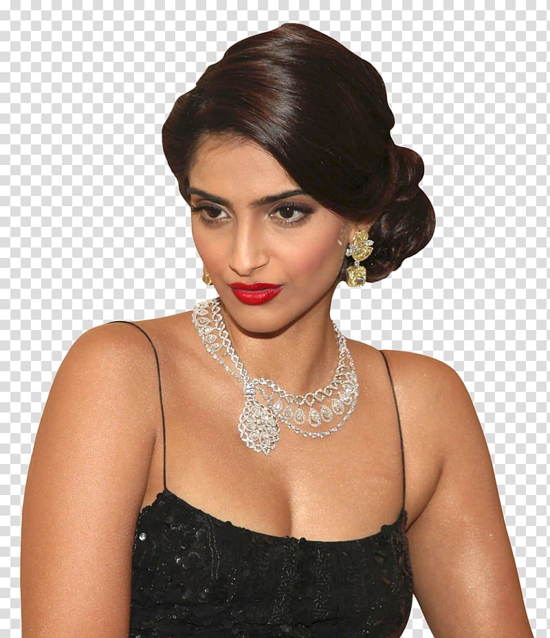 woman in black spaghetti strap top, Sonam Kapoor Bollywood Actor Film, Sonam Kapoor transparent background PNG clipart