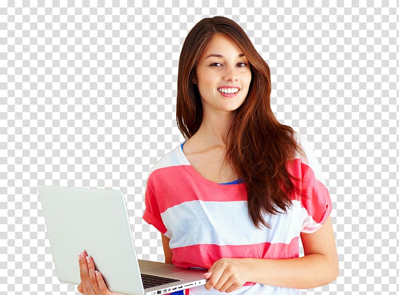 woman holding laptop computer, Student School Education Computer lab, asian girl transparent background PNG clipart