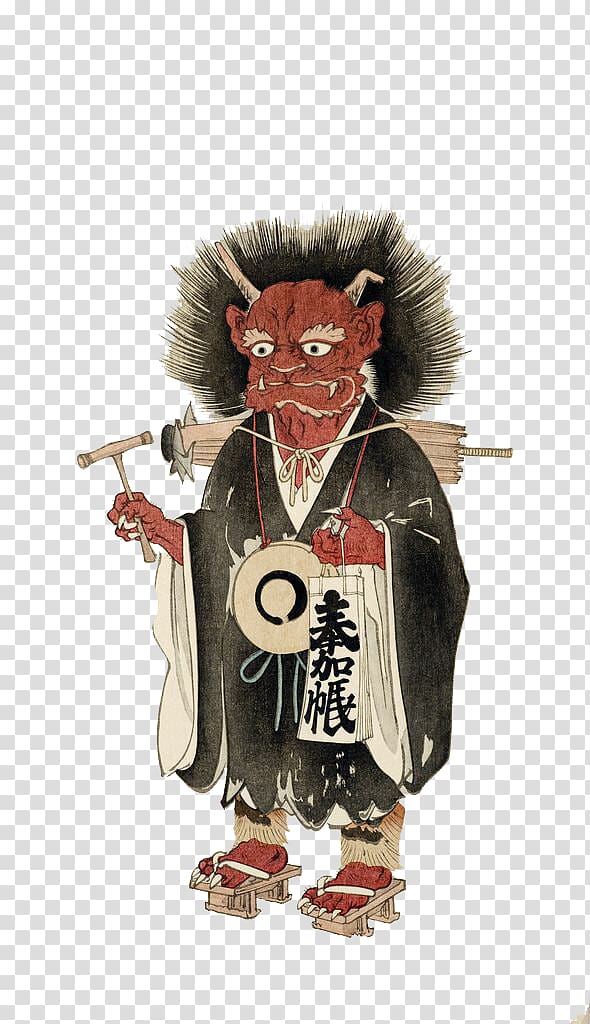 Oni illustration, Japanese folklore Devil Oni Demon, Japan\'s ghosts transparent background PNG clipart