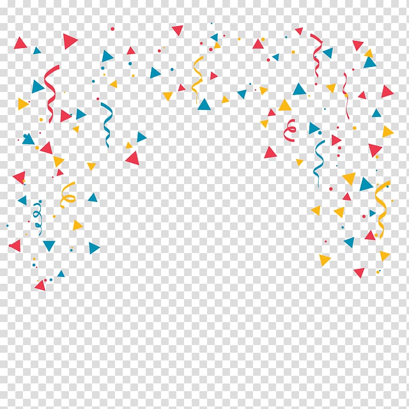 banner illustration, Confetti New Year Carnival, holiday ribbon transparent background PNG clipart