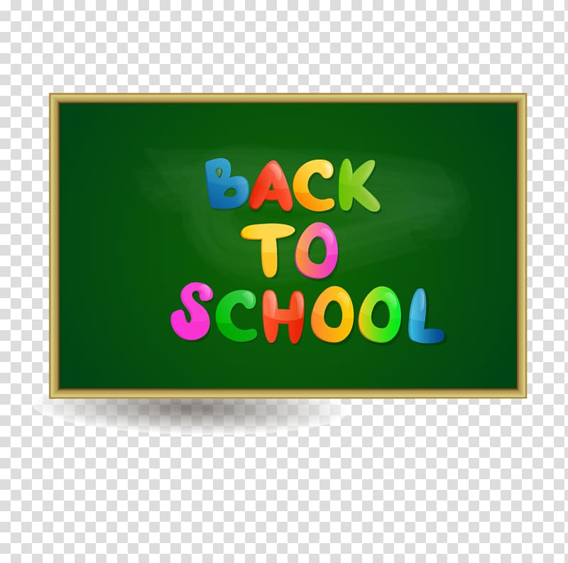 School Poster, green chalkboard writing transparent background PNG clipart