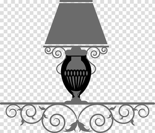 Lamp, Iron lace hand-painted tables, lamp transparent background PNG clipart