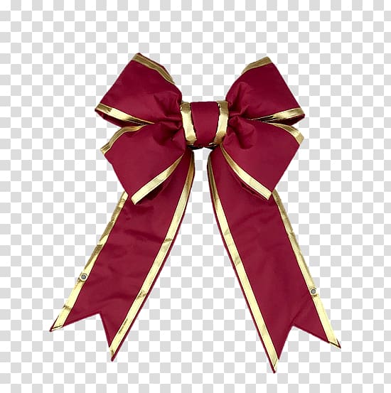 Burgundy Red Christmas Day Christmas decoration Ribbon, Golden bow transparent background PNG clipart