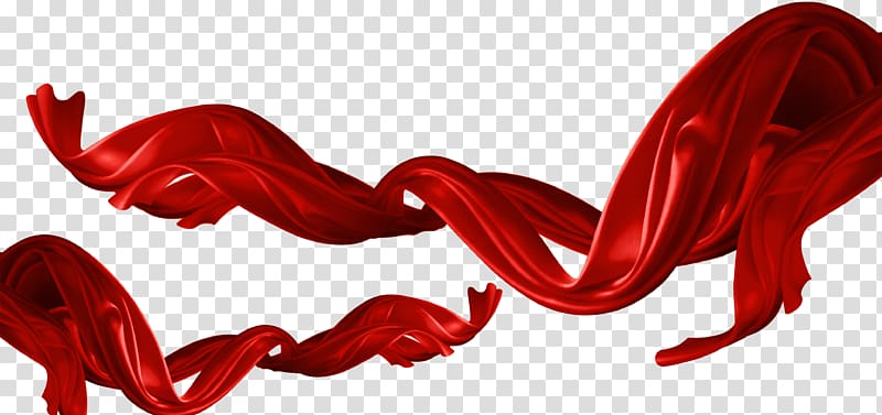Red cloth, red cloth, ribbon, silk png