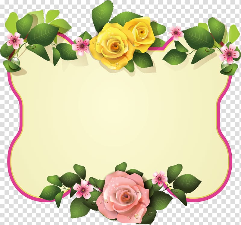 Frames Valentine\'s Day Rose, border transparent background PNG clipart