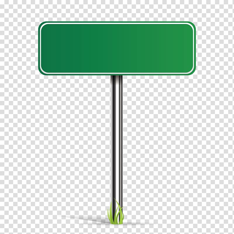 green road sign, green and silver garden signage illustration transparent background PNG clipart