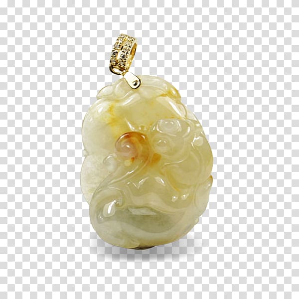 Jadeite Charms & Pendants Jewellery Gold, lotus jade rabbit transparent background PNG clipart