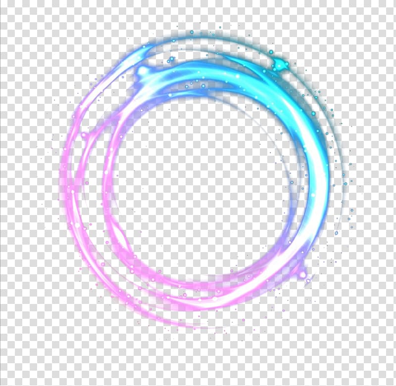 round neon effect transparent background PNG clipart