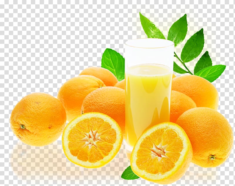Orange juice Fruit , Freshly squeezed orange juice transparent background PNG clipart