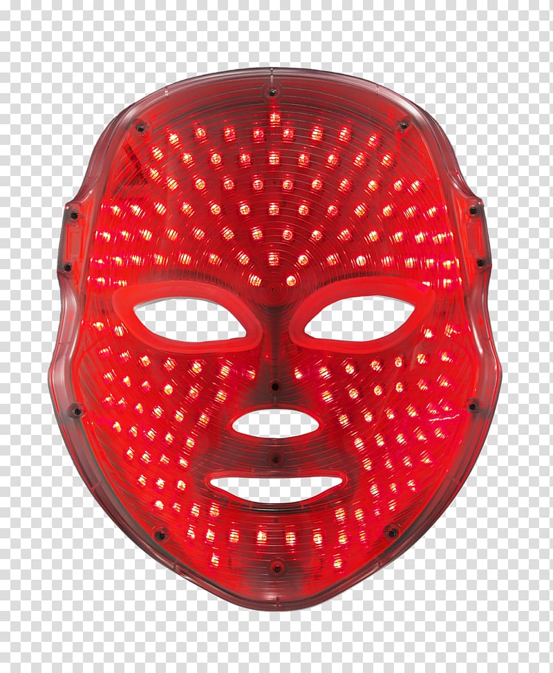 Light-emitting diode Mask Light therapy Facial, pink light transparent background PNG clipart