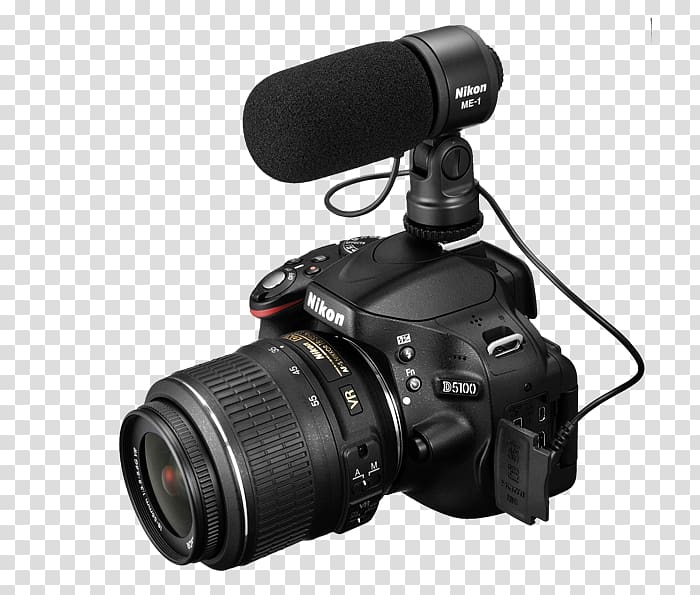 Nikon D5100 Microphone Nikon D3200 Nikon ME-1 Digital SLR, microphone transparent background PNG clipart