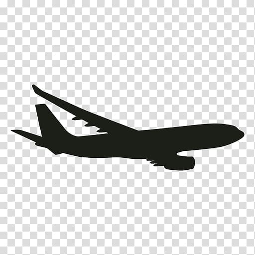 Airplane Wing Silhouette Flight Aircraft, aircraft transparent background PNG clipart