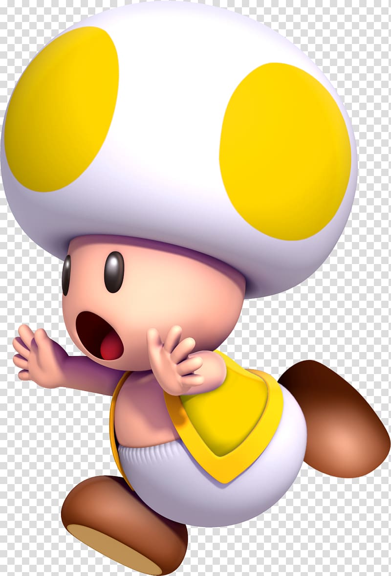 Toad New Super Mario Bros. U, YELLOW transparent background PNG clipart