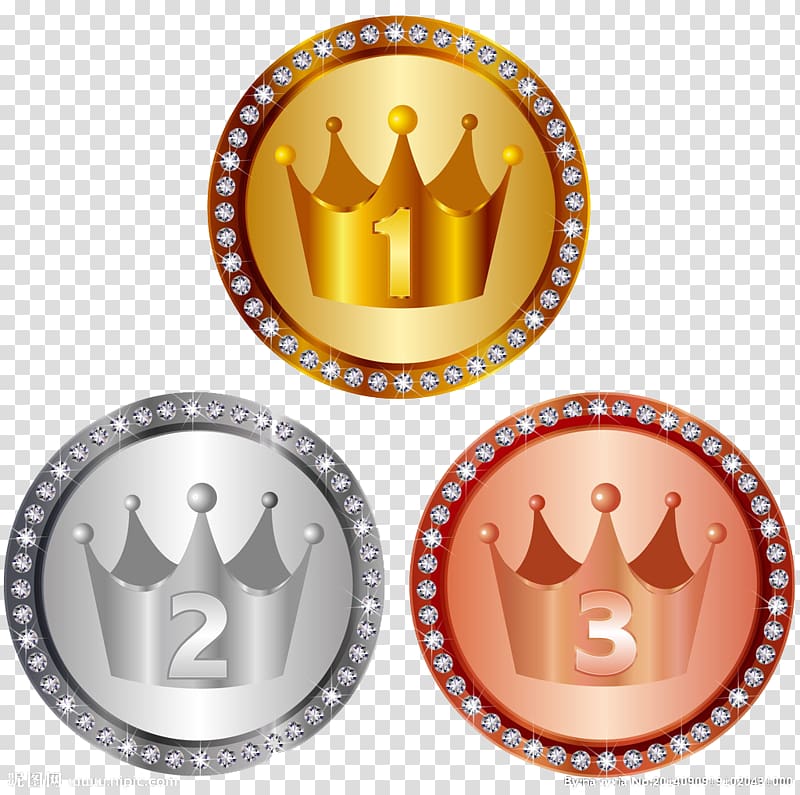 Crown Medal Silver Gold Illustration, crown transparent background PNG clipart