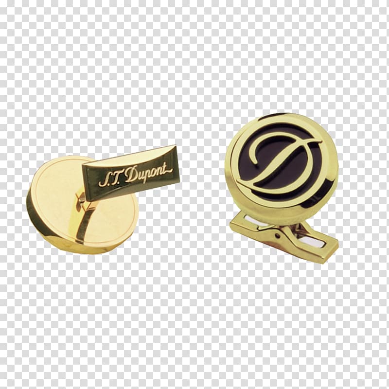 Earring Cufflink Gold Stainless steel, gold transparent background PNG clipart