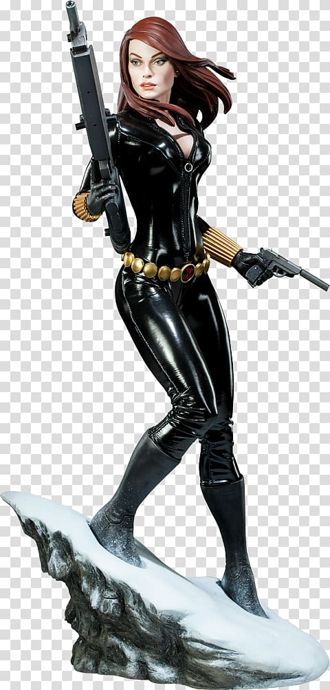 Black Widow Marvel Avengers Assemble Statue She-Hulk Johnny Blaze, Black Widow transparent background PNG clipart