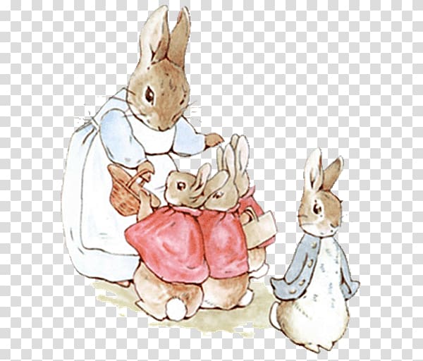 six brown rabbit illustration, The Tale of Peter Rabbit Book, the tale o fPeter Rabbit Watercolor transparent background PNG clipart