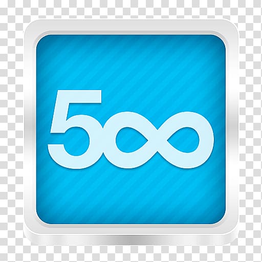 500px Computer Icons Desktop Music , Blue 500px Icon transparent background PNG clipart