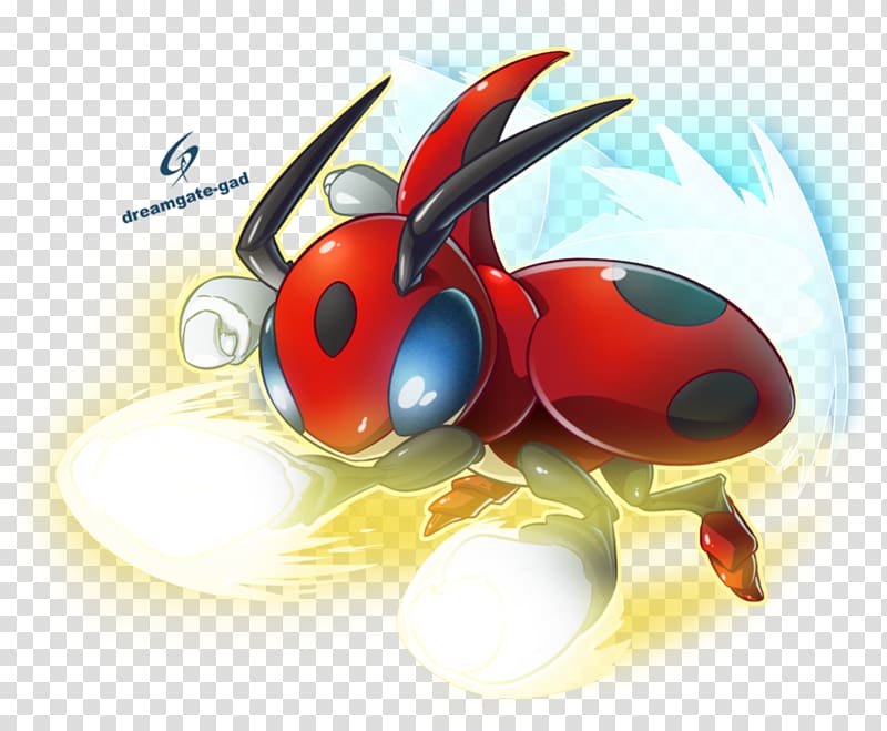 Ladybird beetle Ledian Fan art Ledyba Pokémon, Mosquito Nets Insect Screens transparent background PNG clipart