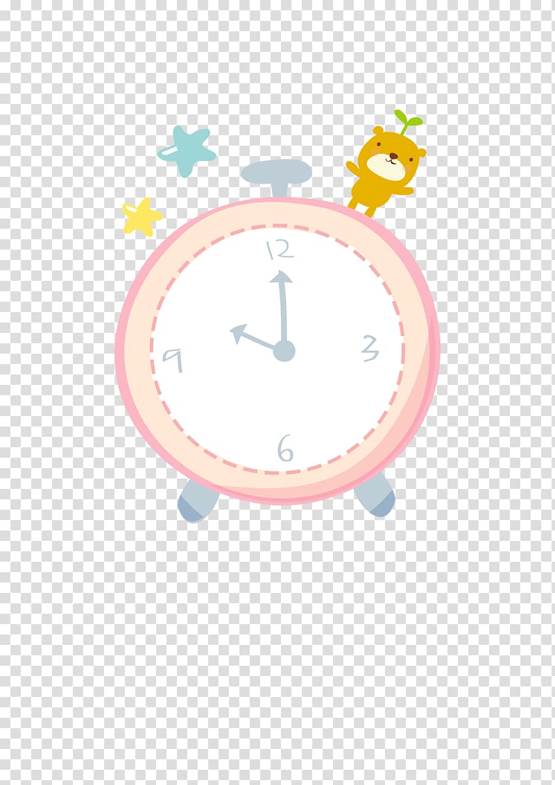 Alarm clock Template, Cartoon Watches transparent background PNG clipart