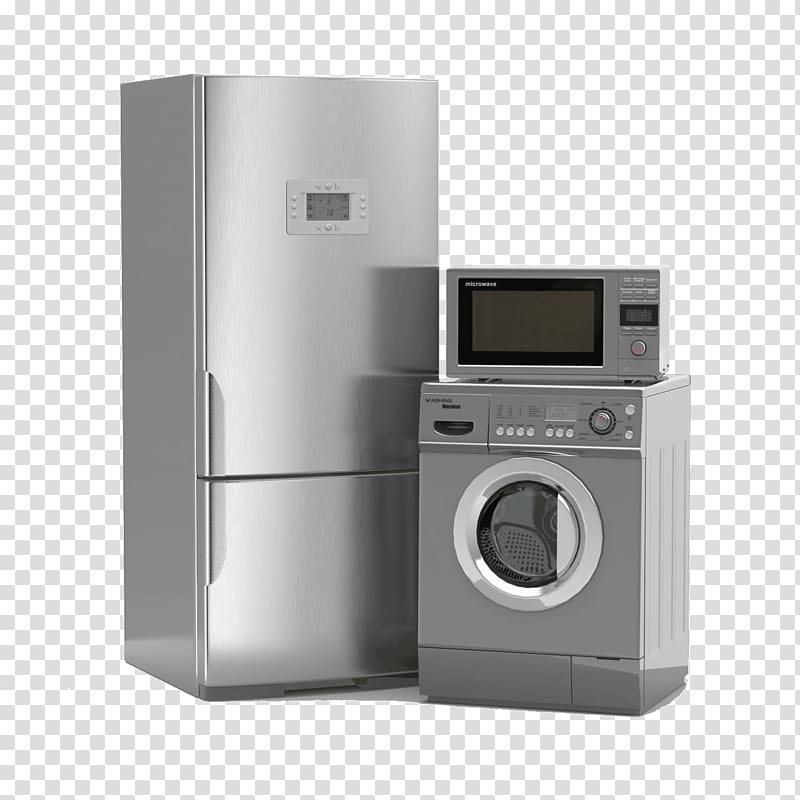 Home appliance Washing Machines Refrigerator Clothes dryer Major appliance, microwave transparent background PNG clipart