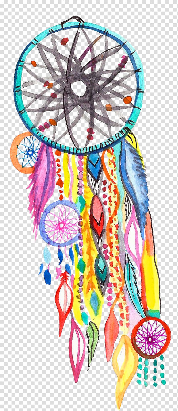 Watercolor painting Dreamcatcher , painting transparent background PNG clipart