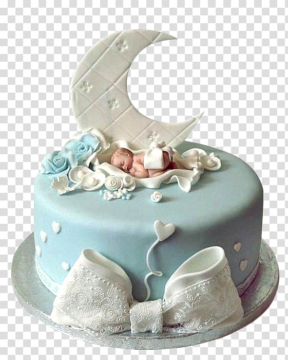 Cupcake Petit four Birthday cake Wedding cake Sheet cake, Baby full moon birthday cake transparent background PNG clipart