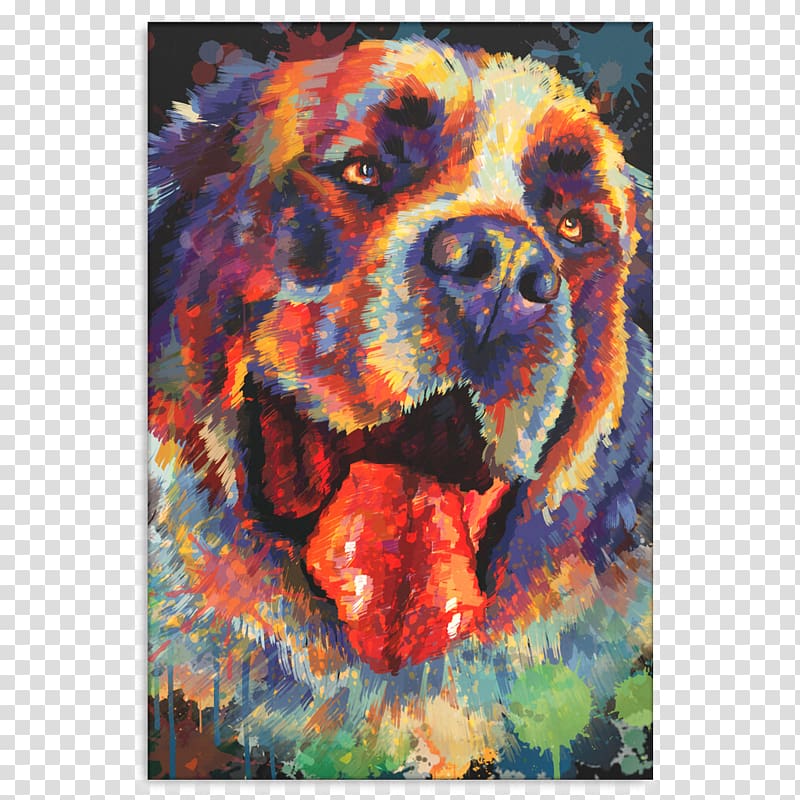 Dog Painting Modern art Snout, Dog transparent background PNG clipart