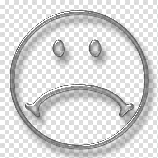 Sadness Smiley Emoticon Computer Icons , Bladk And White Sad Smiley Face Symbol transparent background PNG clipart