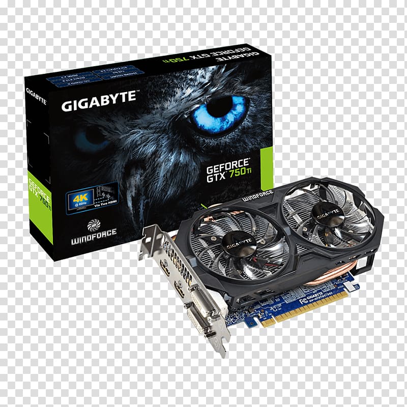 Graphics Cards & Video Adapters GeForce GTX 660 Ti NVIDIA GeForce GTX 750 Ti GDDR5 SDRAM, others transparent background PNG clipart