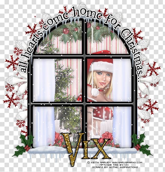 Window Christmas ornament Floral design Frames, window transparent background PNG clipart