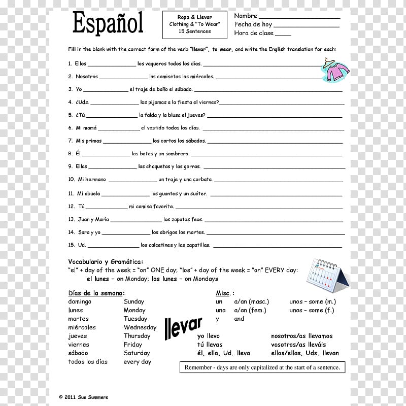 Names of the days of the week Worksheet Month, Answers To The New First Aid In English transparent background PNG clipart