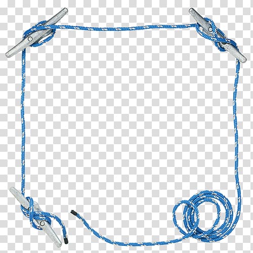 Rope Frames Blue , rope transparent background PNG clipart