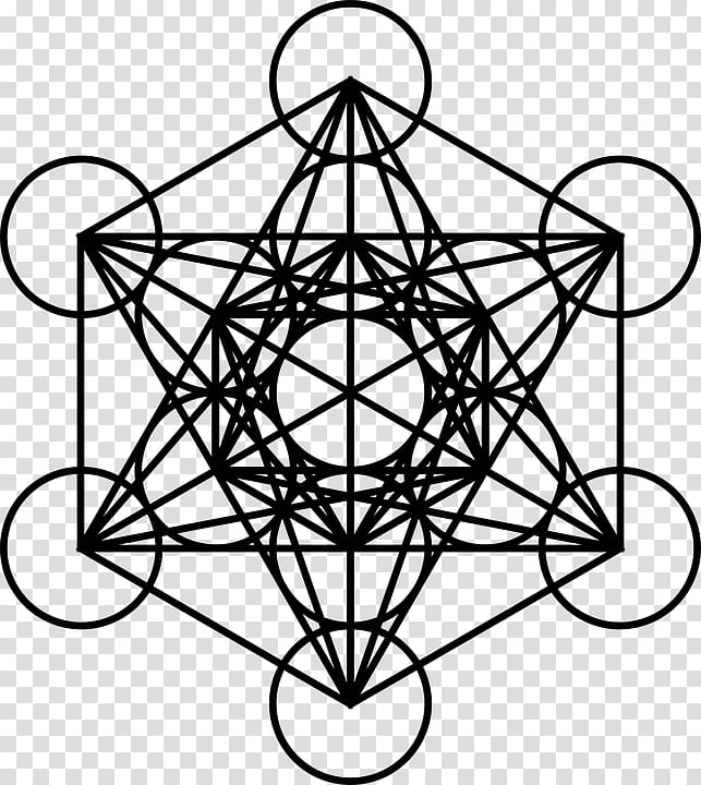 Metatron's Cube Overlapping circles grid Sacred geometry, Metatron transparent background PNG clipart