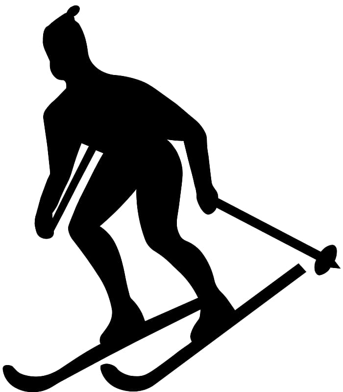 Skiing Silhouette , Ice Hockey transparent background PNG clipart