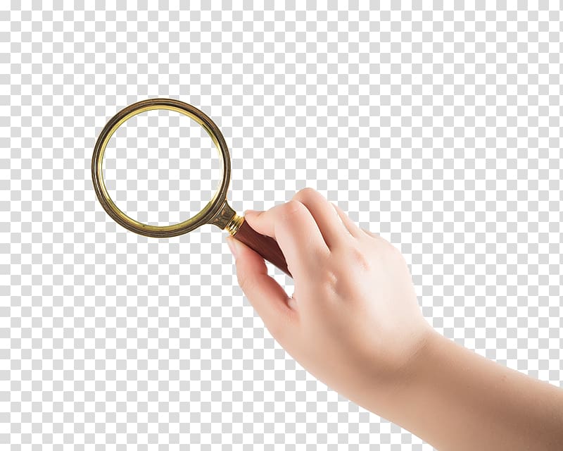 Magnifying glass Hand, Holding the magnifying glass hand transparent background PNG clipart