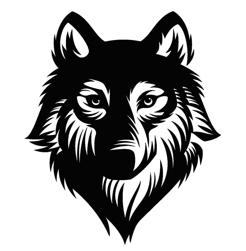 black and white wolf illustration, Dog Coyote , wolf transparent background PNG clipart