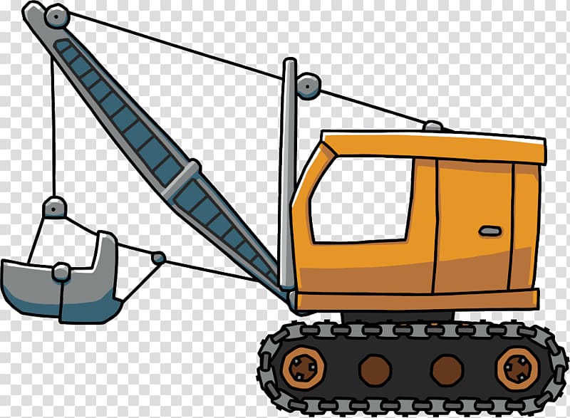 Dragline excavator Heavy Machinery Power shovel Loader, cartoon car transparent background PNG clipart