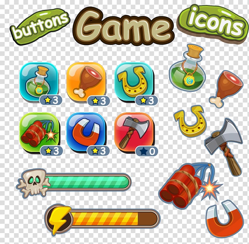 Game User interface Button, Game UI Strategy Games gold transparent background PNG clipart